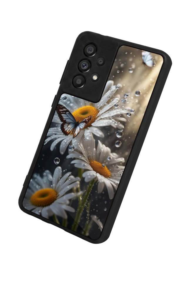 Samsung Galaxy A73 Uyumlu Cicek Tasarımlı Glossy Premium Kılıf