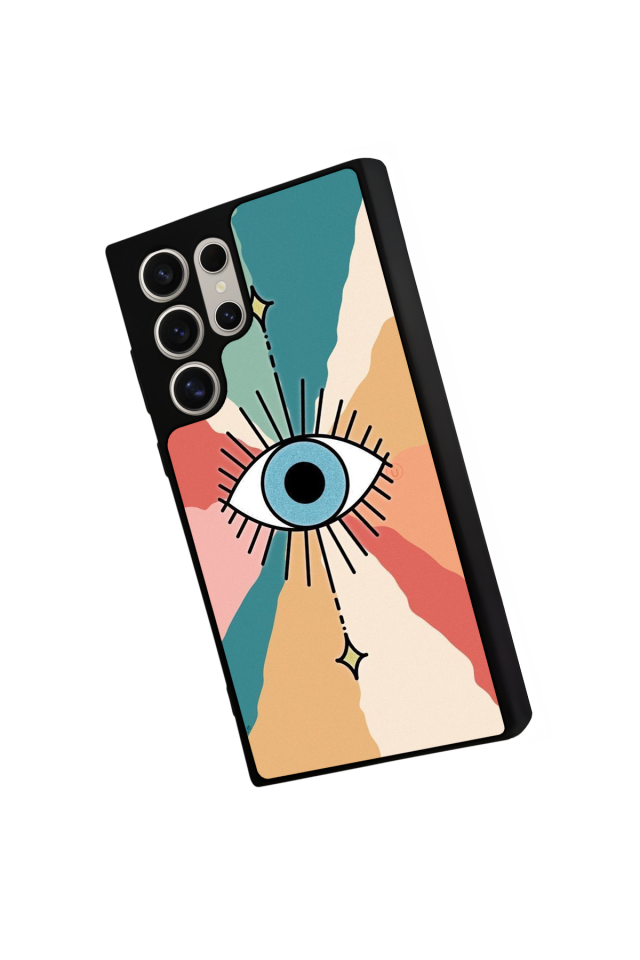 Samsung Galaxy S23 Ultra Uyumlu Göz Tasarımlı Glossy Premium Kılıf