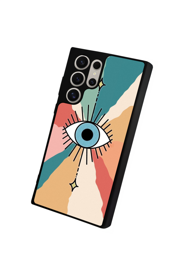 Samsung Galaxy S23 Ultra Uyumlu Göz Tasarımlı Glossy Premium Kılıf