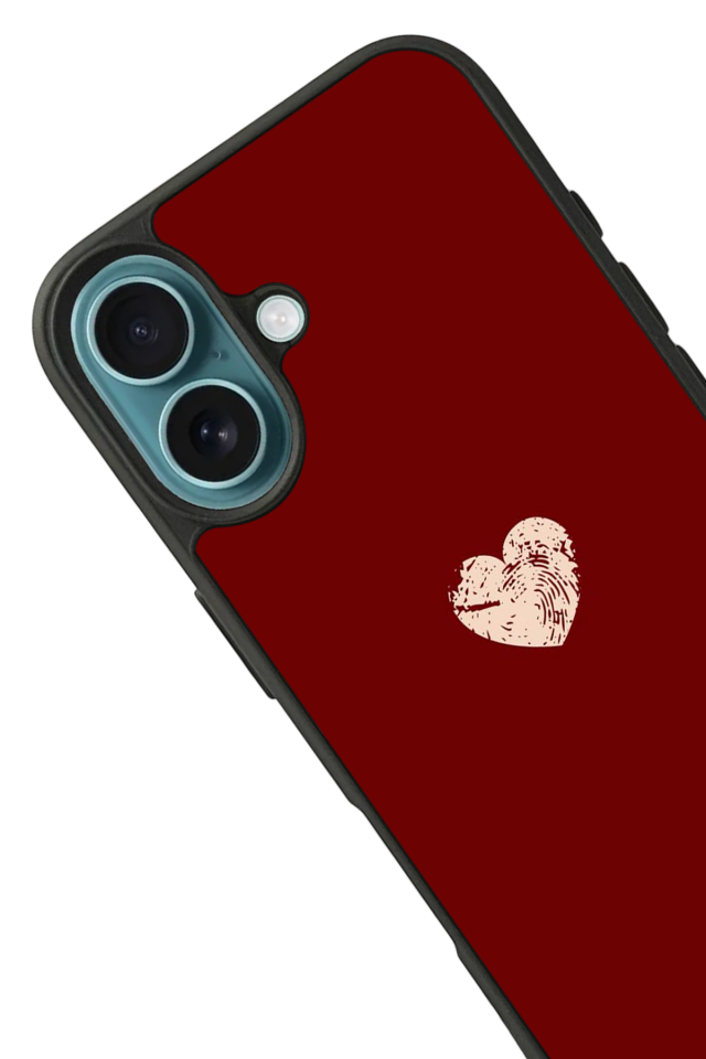 iPhone 16 Plus Uyumlu Kalp Love Tasarımlı Glossy Premium Kılıf