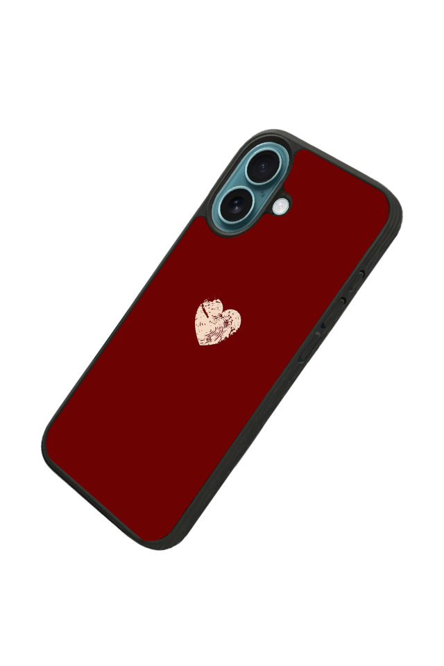 iPhone 16 Plus Uyumlu Kalp Love Tasarımlı Glossy Premium Kılıf