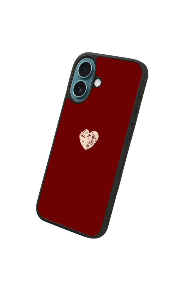 iPhone 16 Plus Uyumlu Kalp Love Tasarımlı Glossy Premium Kılıf