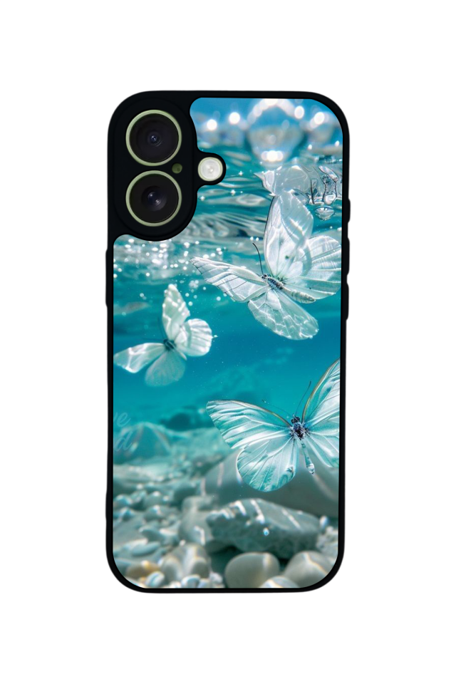 iPhone 17 Uyumlu Kelebek Tasarımlı Glossy Premium Kılıf
