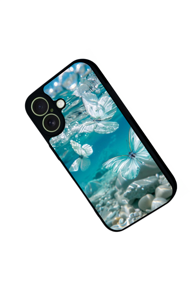 iPhone 17 Uyumlu Kelebek Tasarımlı Glossy Premium Kılıf