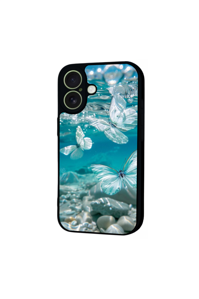 iPhone 17 Uyumlu Kelebek Tasarımlı Glossy Premium Kılıf
