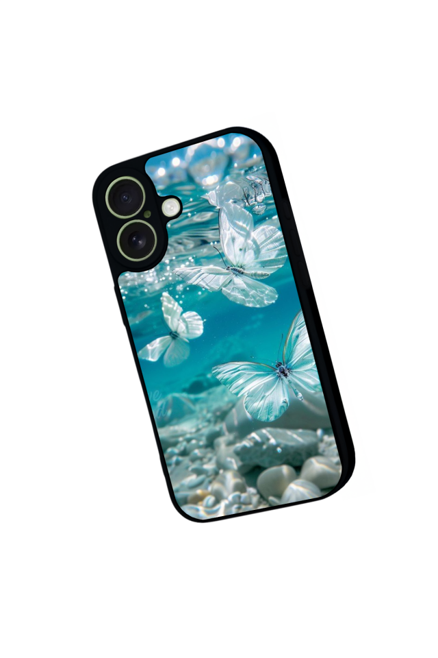 iPhone 17 Uyumlu Kelebek Tasarımlı Glossy Premium Kılıf