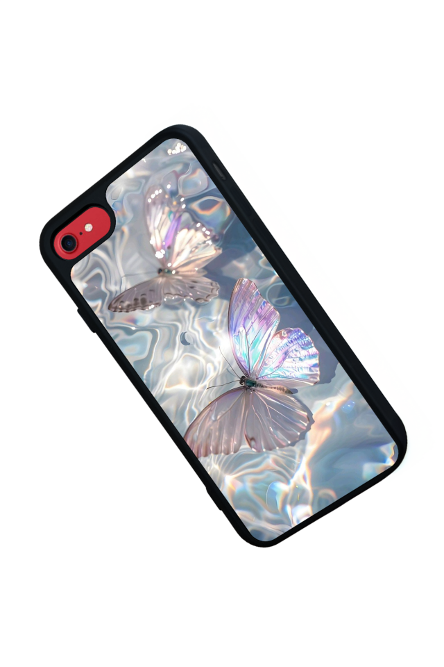 iPhone 7 Uyumlu Kelebek Tasarımlı Glossy Premium Kılıf