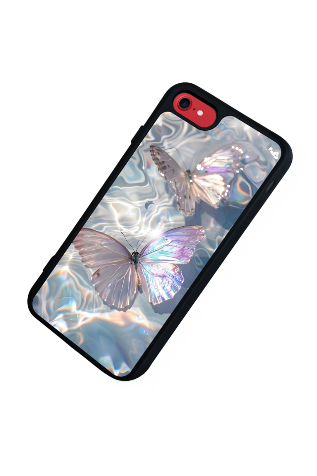 iPhone 7 Uyumlu Kelebek Tasarımlı Glossy Premium Kılıf