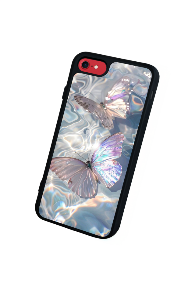 iPhone 7 Uyumlu Kelebek Tasarımlı Glossy Premium Kılıf