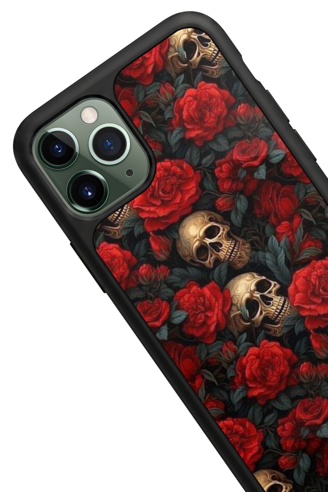 iPhone 11 Pro Uyumlu KuruKafa Tasarımlı Glossy Premium Kılıf