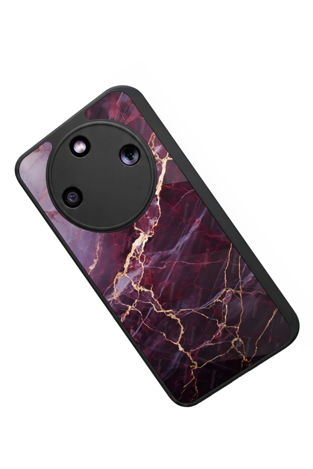 Honor Magic 8 Lite Uyumlu Mermer Marble Tasarımlı Glossy Premium Kılıf