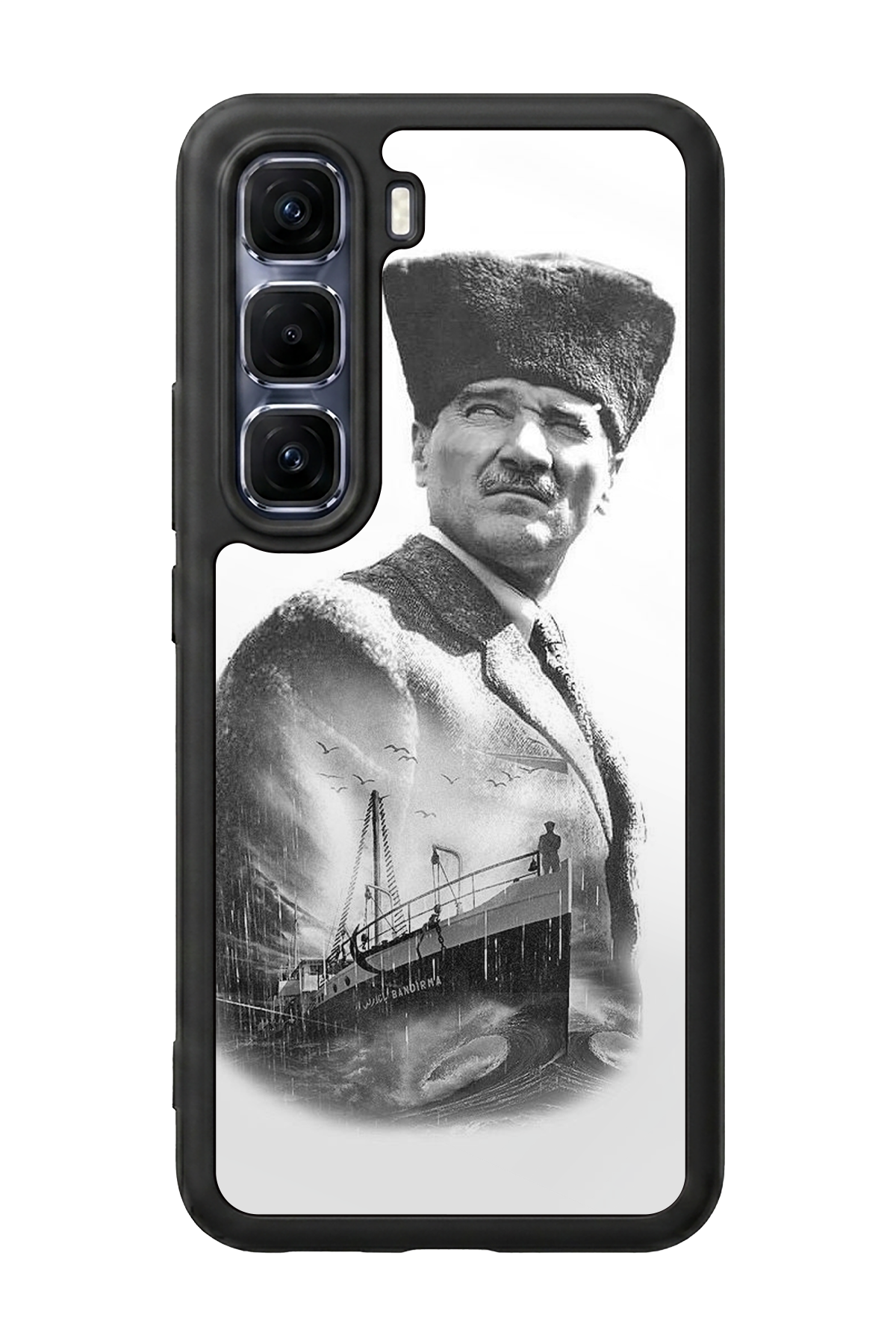 Infinix Hot 60 Pro Plus Uyumlu Mustafa Kemal Ataturk Tasarımlı Glossy Premium Kılıf