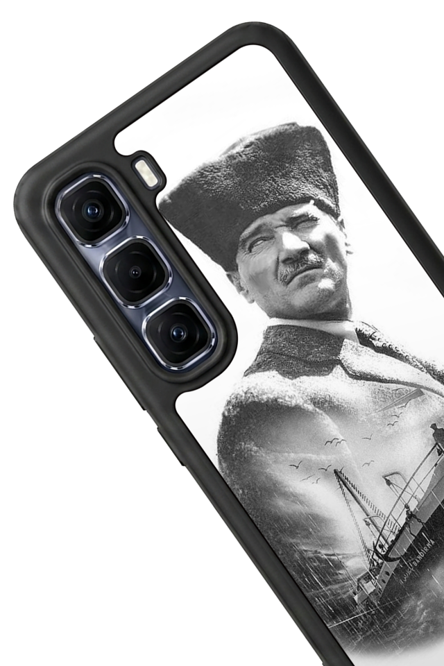 Infinix Hot 60 Pro Plus Uyumlu Mustafa Kemal Ataturk Tasarımlı Glossy Premium Kılıf
