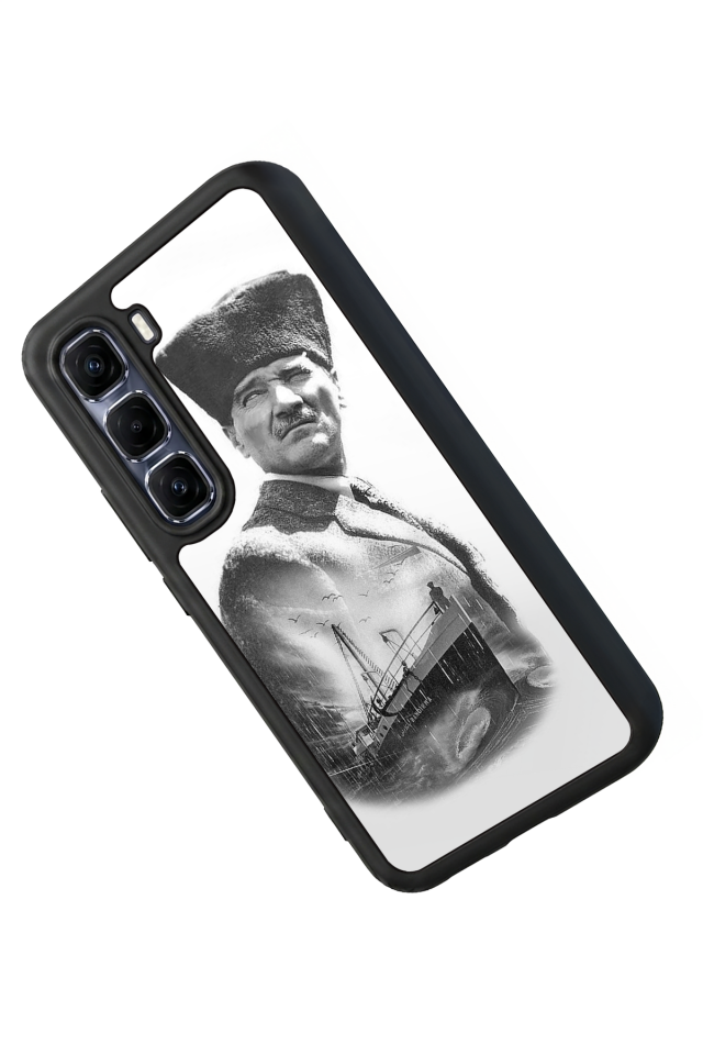 Infinix Hot 60 Pro Plus Uyumlu Mustafa Kemal Ataturk Tasarımlı Glossy Premium Kılıf