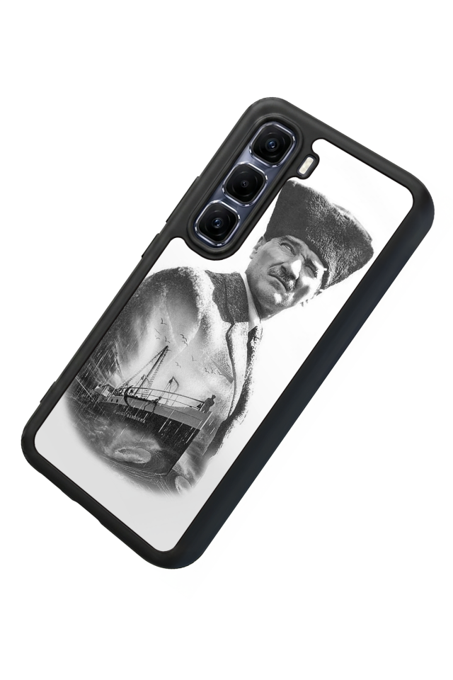 Infinix Hot 60 Pro Plus Uyumlu Mustafa Kemal Ataturk Tasarımlı Glossy Premium Kılıf