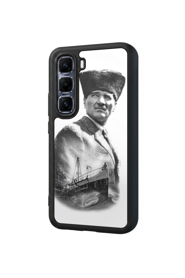 Infinix Hot 60 Pro Plus Uyumlu Mustafa Kemal Ataturk Tasarımlı Glossy Premium Kılıf