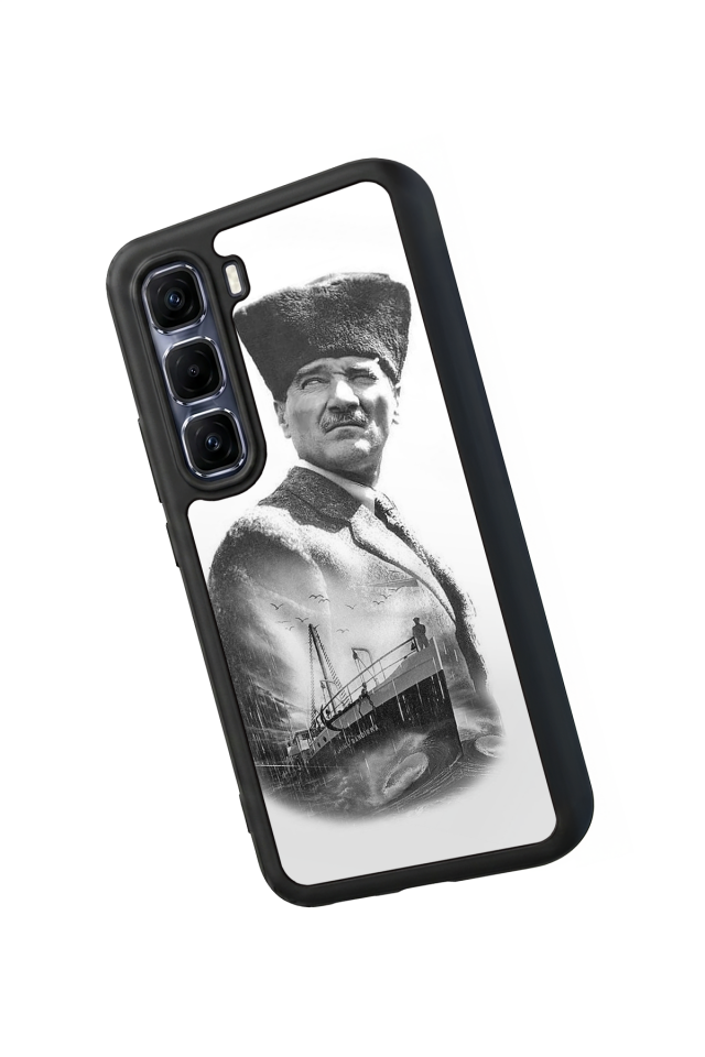 Infinix Hot 60 Pro Plus Uyumlu Mustafa Kemal Ataturk Tasarımlı Glossy Premium Kılıf