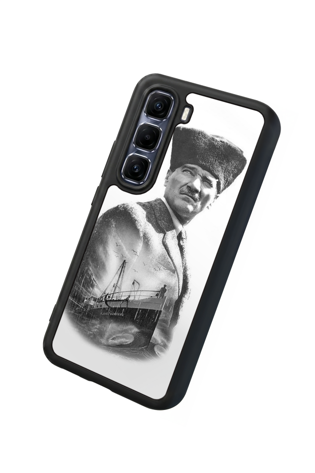 Infinix Hot 60 Pro Plus Uyumlu Mustafa Kemal Ataturk Tasarımlı Glossy Premium Kılıf