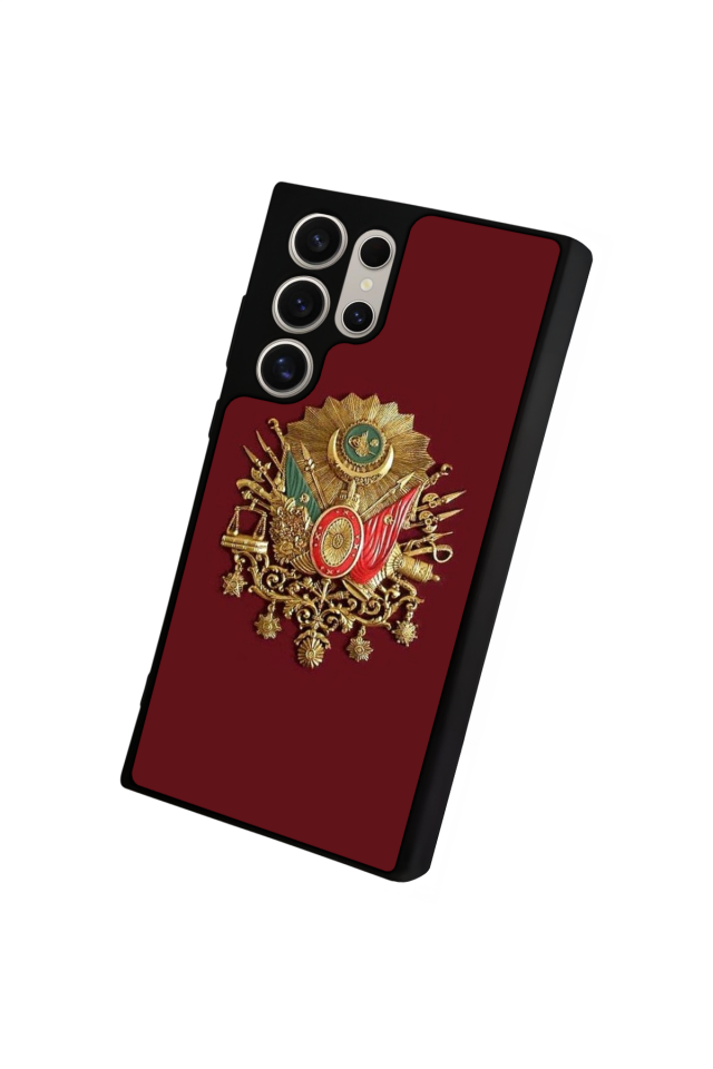 Samsung Galaxy S23 Ultra Uyumlu Osmanli Tugrasi Tasarımlı Glossy Premium Kılıf