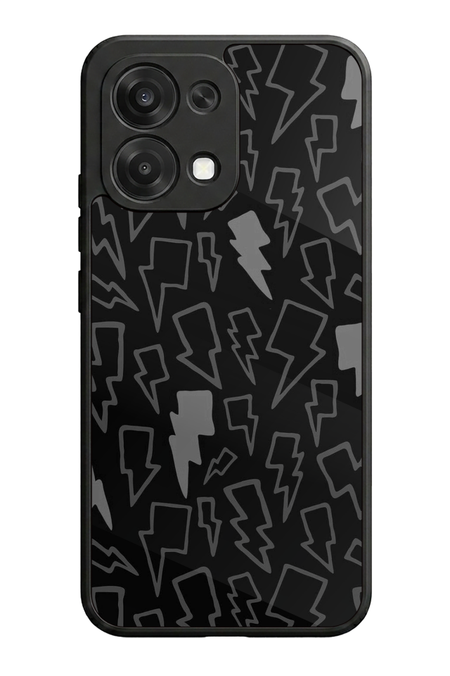 Oppo A6 Pro Uyumlu Simsek Tasarımlı Glossy Premium Kılıf