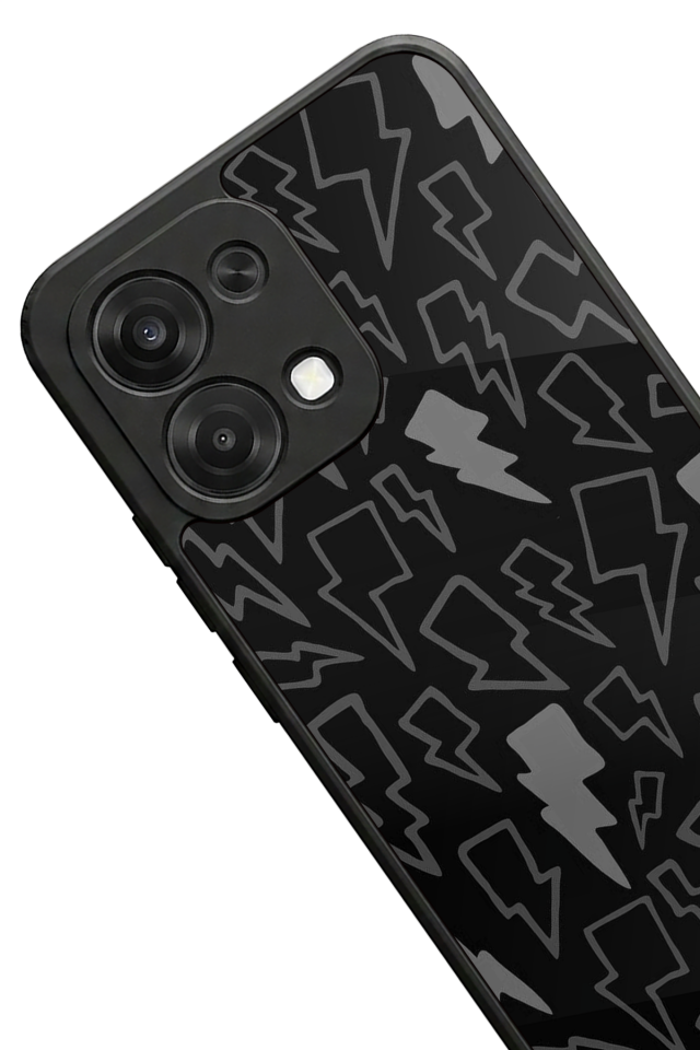 Oppo A6 Pro Uyumlu Simsek Tasarımlı Glossy Premium Kılıf