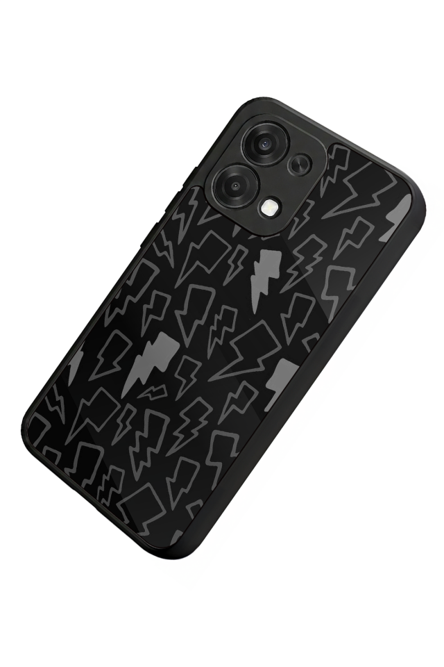 Oppo A6 Pro Uyumlu Simsek Tasarımlı Glossy Premium Kılıf