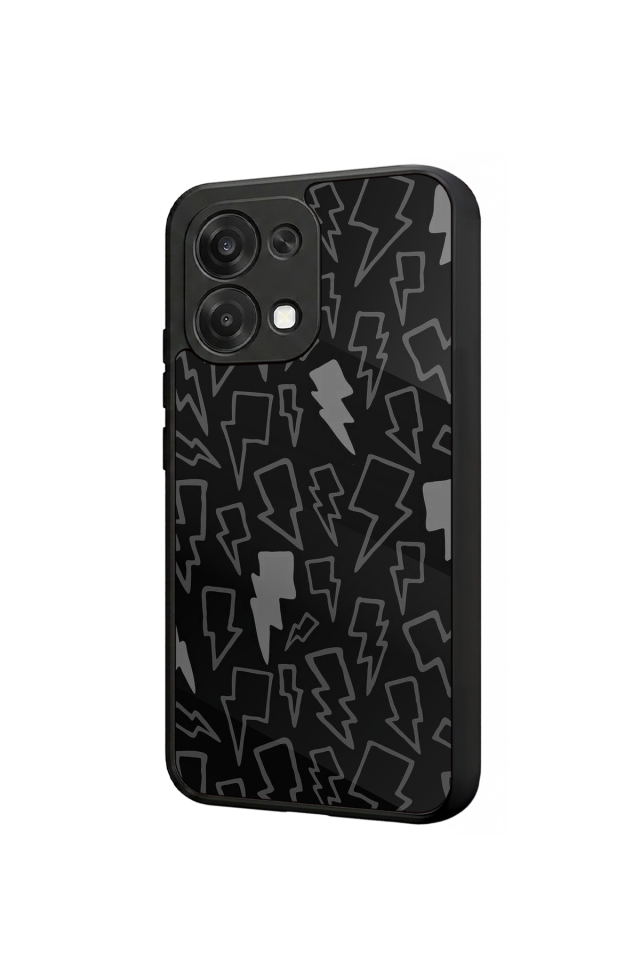 Oppo A6 Pro Uyumlu Simsek Tasarımlı Glossy Premium Kılıf