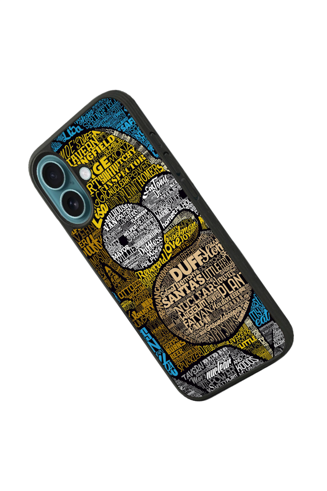 iPhone 16 Uyumlu The Simpsons Tasarımlı Glossy Premium Kılıf