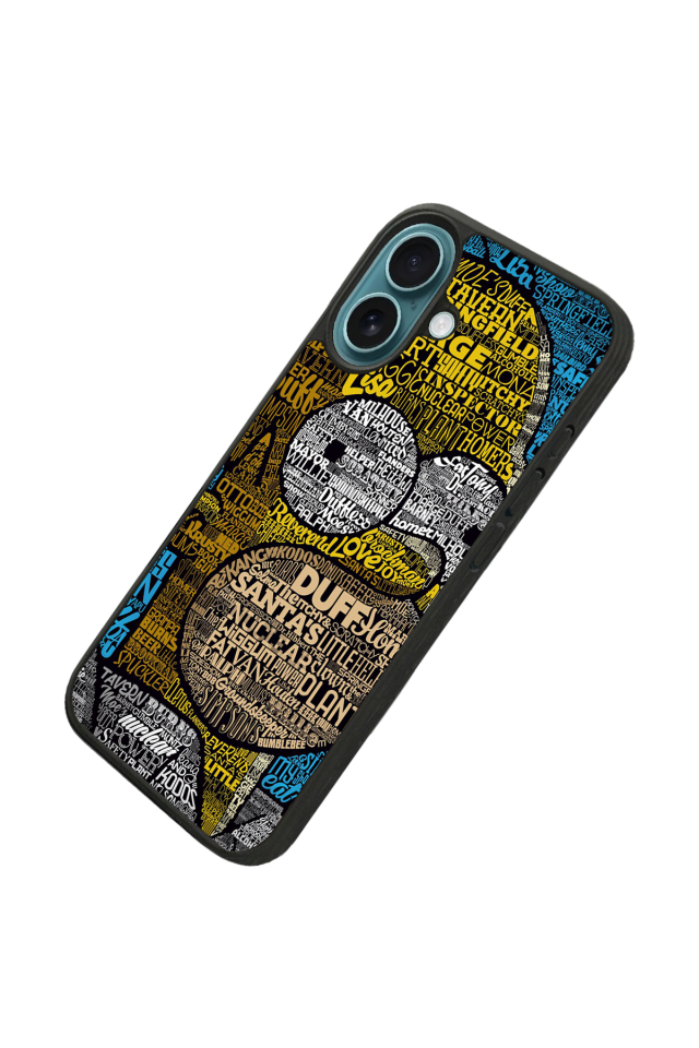 iPhone 16 Uyumlu The Simpsons Tasarımlı Glossy Premium Kılıf
