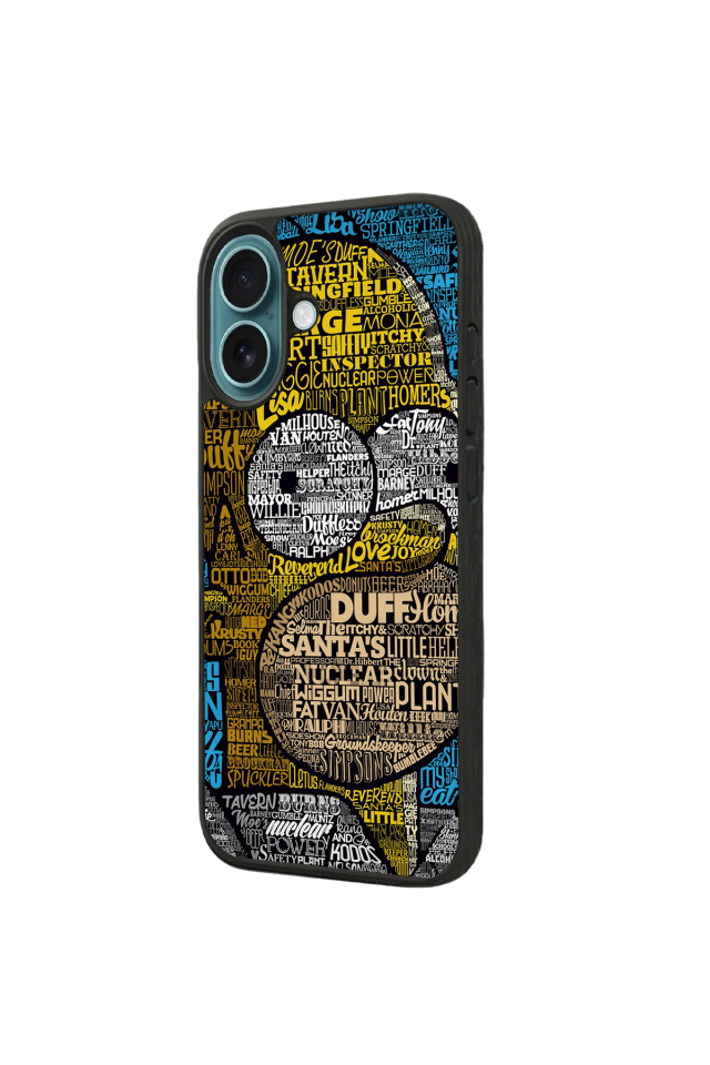 iPhone 16 Uyumlu The Simpsons Tasarımlı Glossy Premium Kılıf