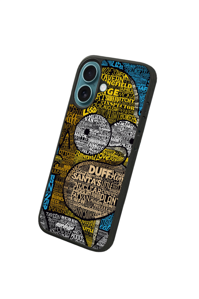 iPhone 16 Uyumlu The Simpsons Tasarımlı Glossy Premium Kılıf
