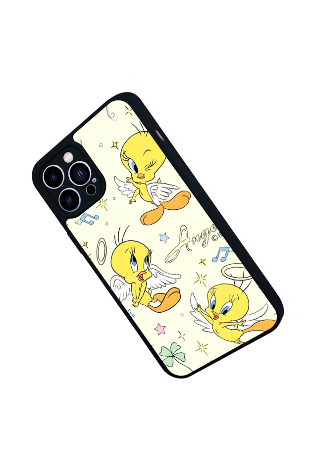 iPhone 12 Pro Max Uyumlu Tweety Tasarımlı Glossy Premium Kılıf
