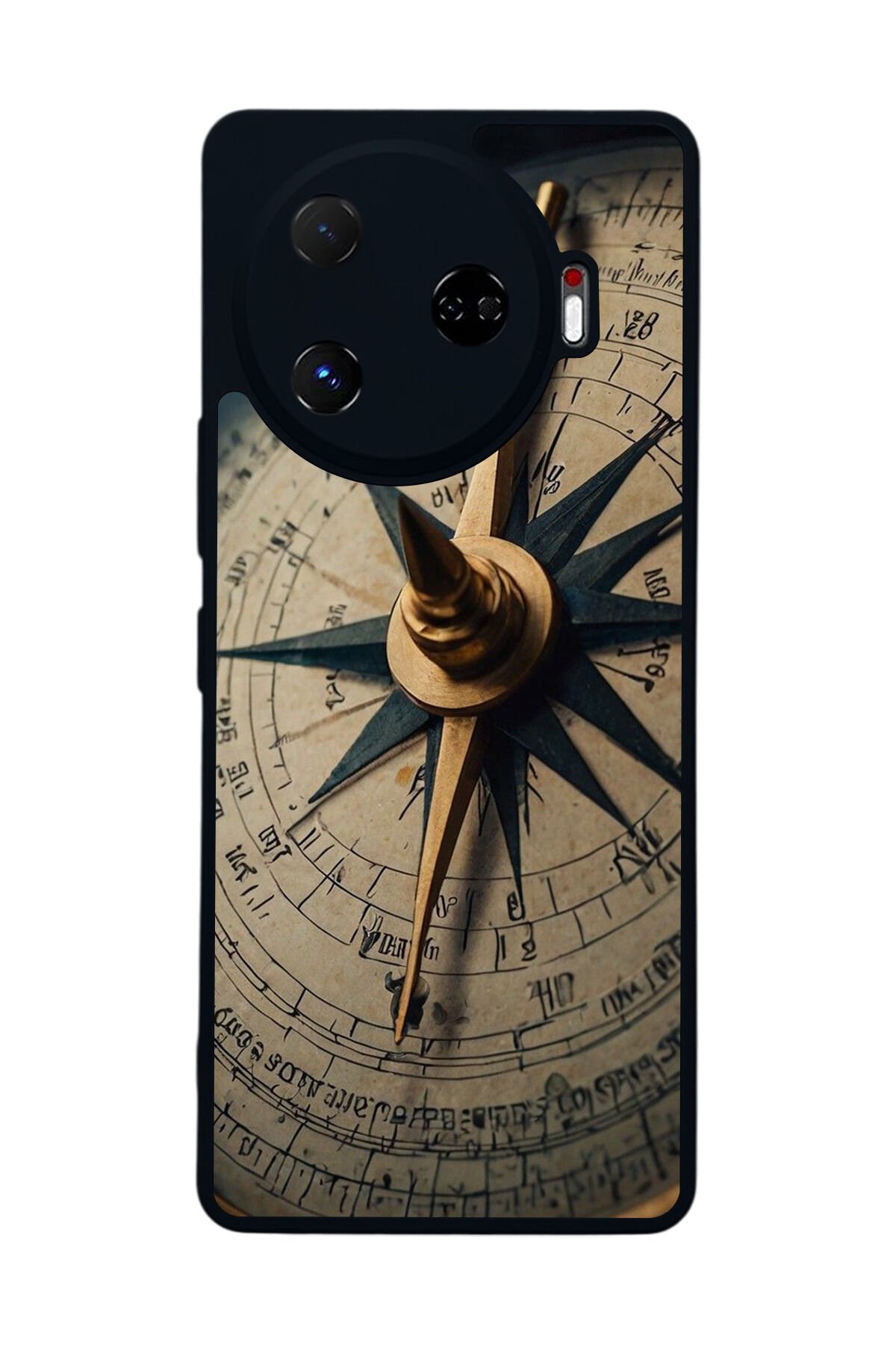 Tecno Camon 30 Pro Uyumlu Pusula Tasarımlı Glossy Premium Kılıf