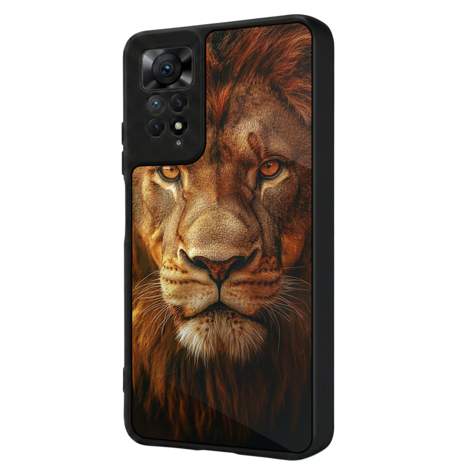 Xiaomi Redmi Note 11 Pro Uyumlu Aslan Tasarımlı Glossy Premium Kılıf