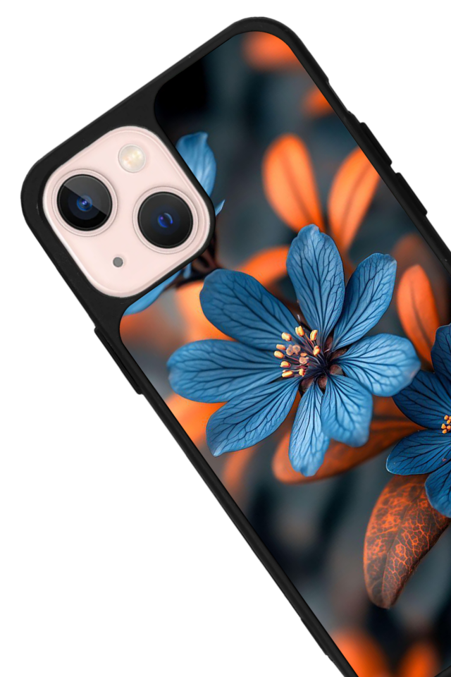 iPhone 14 Plus Uyumlu Cicek Tasarımlı Glossy Premium Kılıf