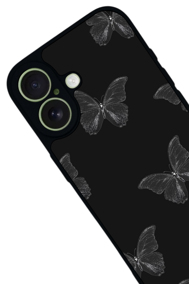 iPhone 17 Uyumlu Kelebek Tasarımlı Glossy Premium Kılıf