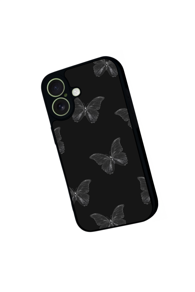 iPhone 17 Uyumlu Kelebek Tasarımlı Glossy Premium Kılıf