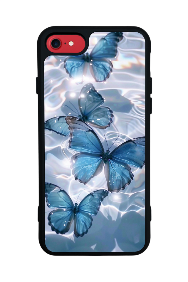 iPhone 7 Uyumlu Kelebek Tasarımlı Glossy Premium Kılıf