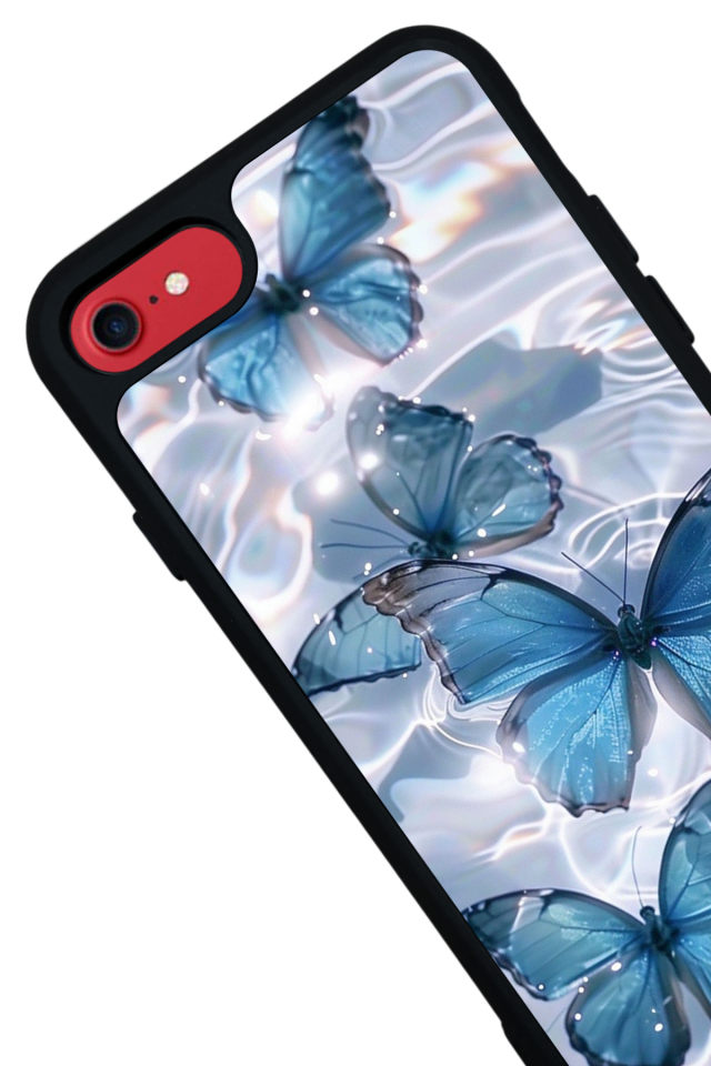 iPhone 7 Uyumlu Kelebek Tasarımlı Glossy Premium Kılıf