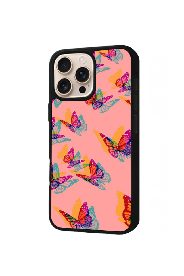 iPhone 15 Pro Max Uyumlu Kelebek Tasarımlı Glossy Premium Kılıf