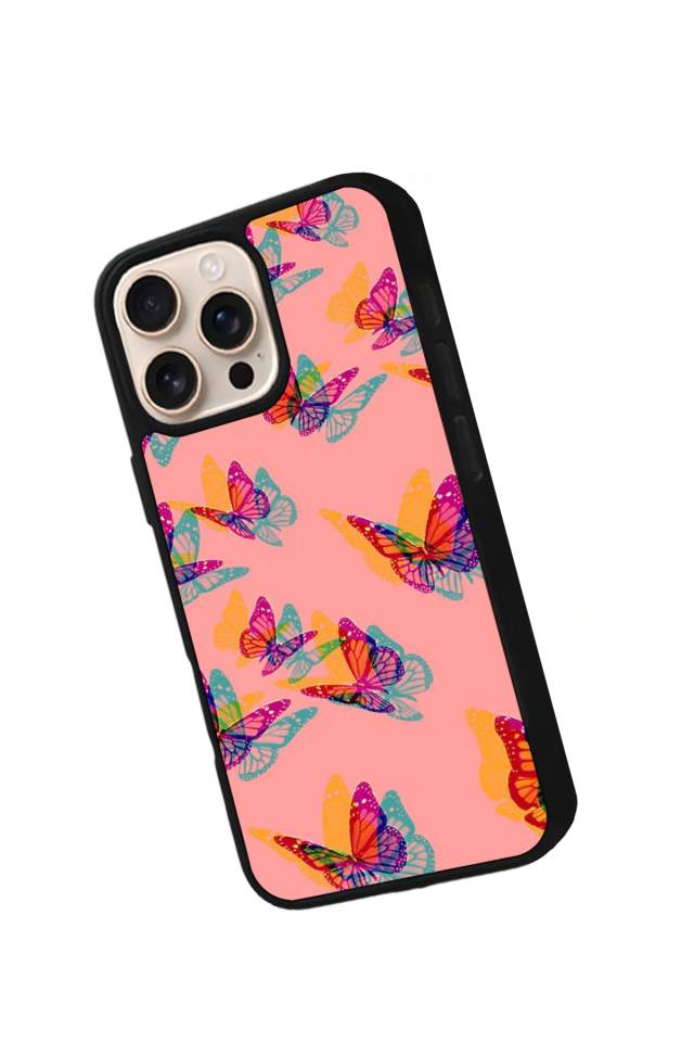 iPhone 15 Pro Max Uyumlu Kelebek Tasarımlı Glossy Premium Kılıf