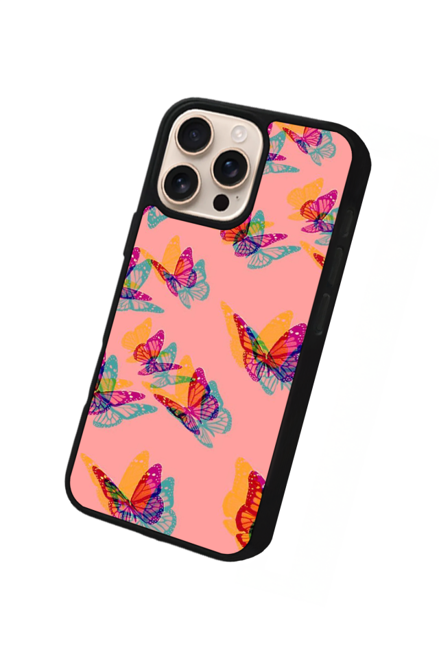 iPhone 15 Pro Max Uyumlu Kelebek Tasarımlı Glossy Premium Kılıf