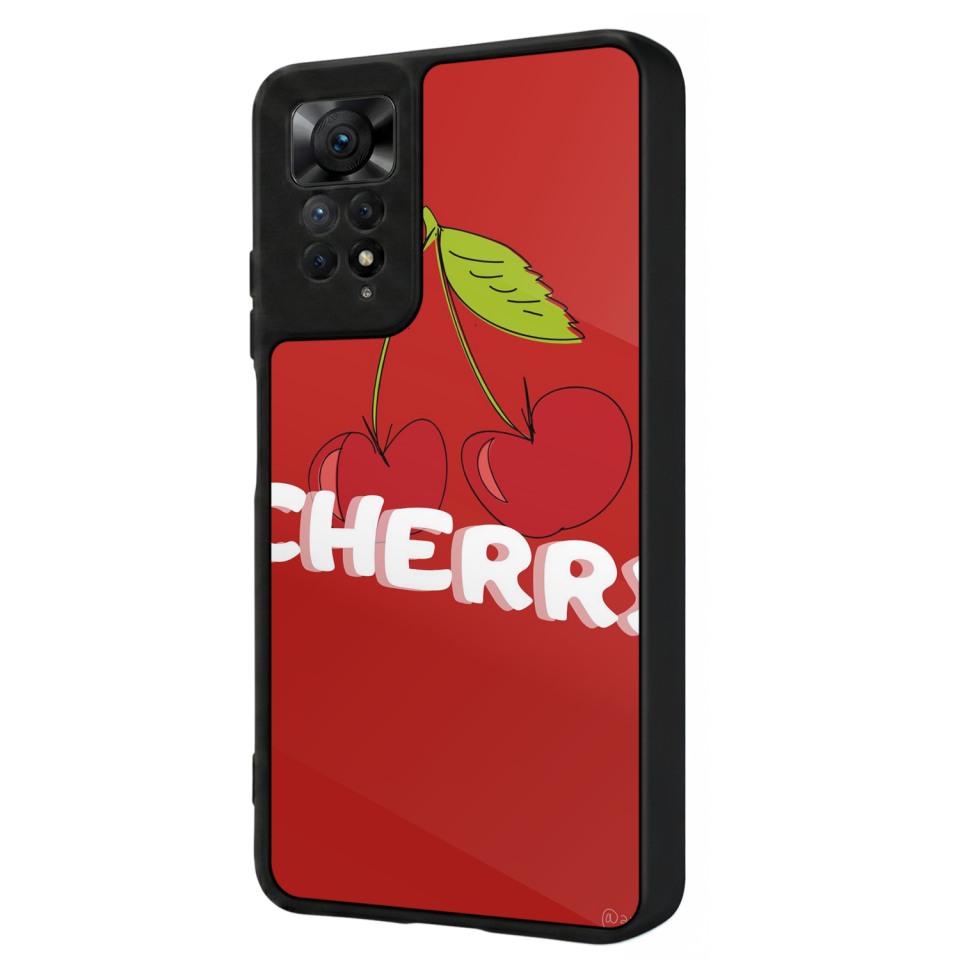 Xiaomi Redmi Note 12 Pro Uyumlu Kiraz Tasarımlı Glossy Premium Kılıf
