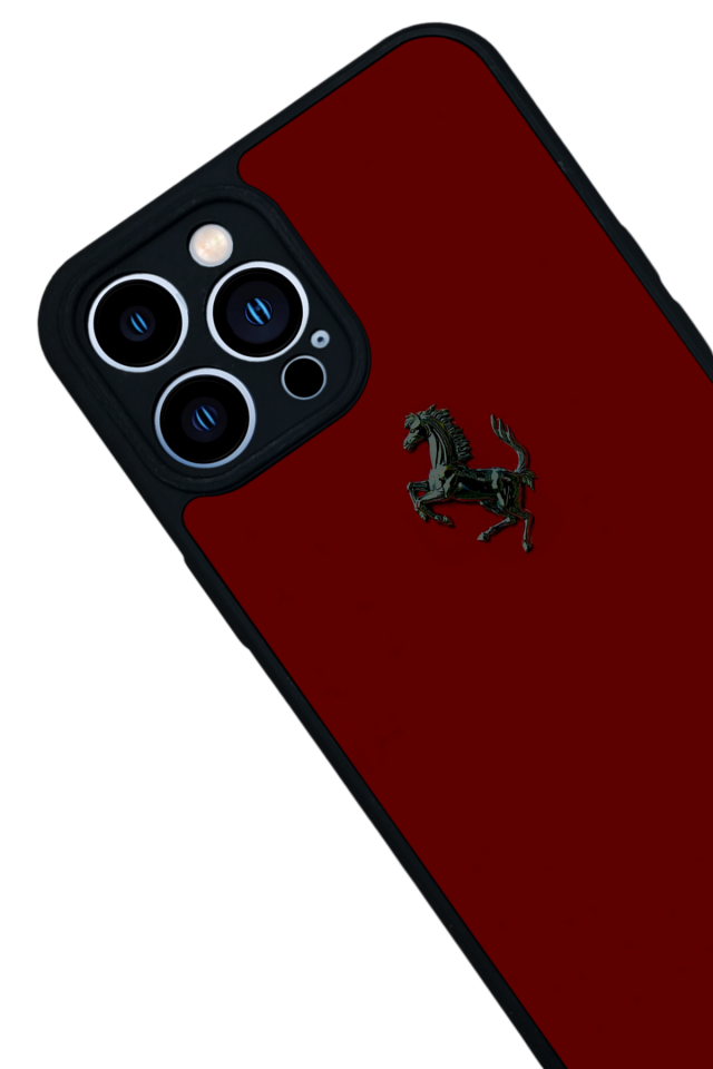 iPhone 13 Pro Max Uyumlu Kirmizi Tasarımlı Glossy Premium Kılıf
