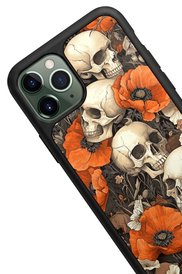 iPhone 11 Pro Uyumlu KuruKafa Tasarımlı Glossy Premium Kılıf