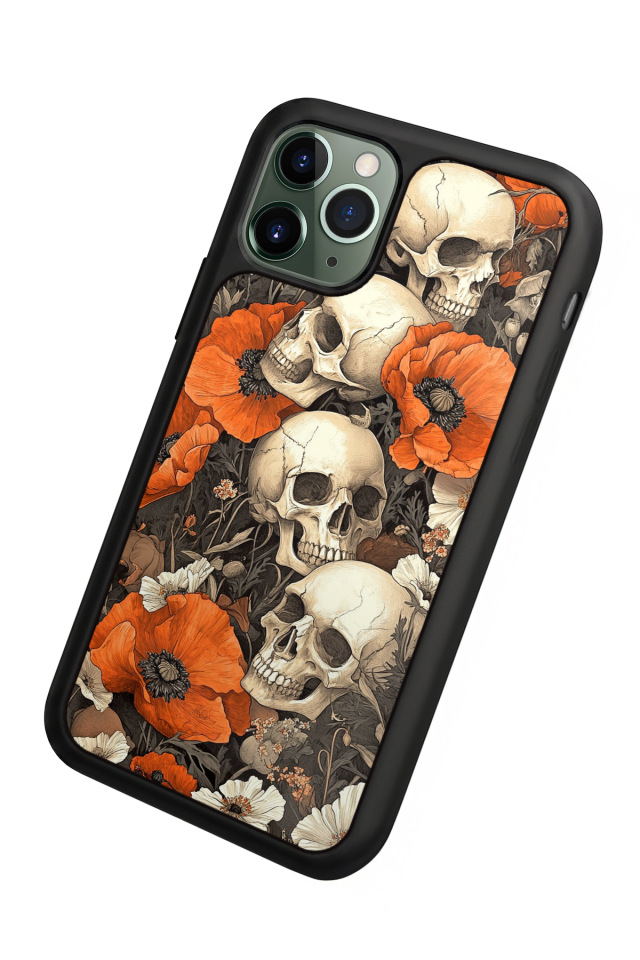 iPhone 11 Pro Uyumlu KuruKafa Tasarımlı Glossy Premium Kılıf