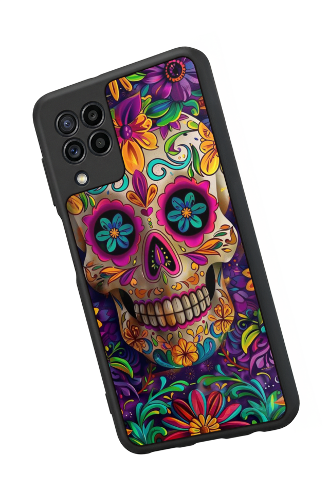 Samsung Galaxy M22 Uyumlu KuruKafa Tasarımlı Glossy Premium Kılıf