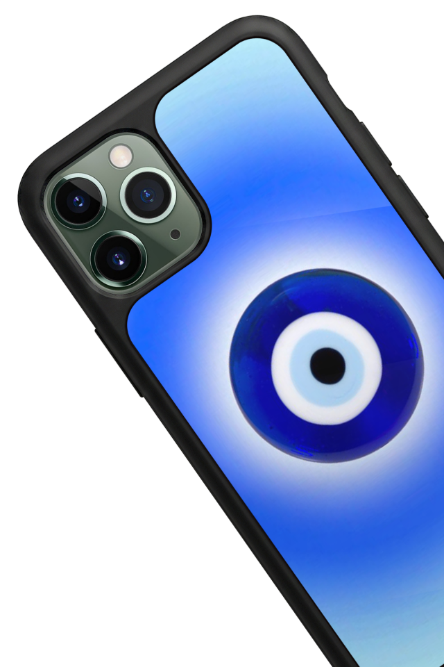 iPhone 11 Pro Max Uyumlu Nazar Tasarımlı Glossy Premium Kılıf