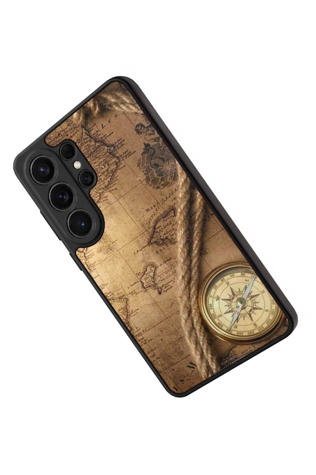 Samsung Galaxy S26 Ultra Uyumlu Pusula Tasarımlı Glossy Premium Kılıf