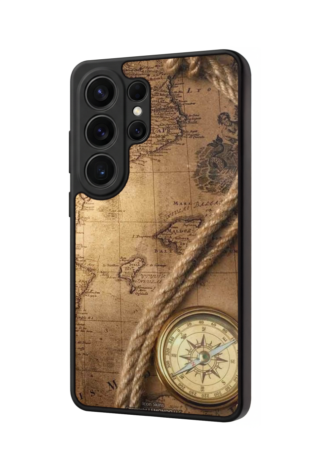 Samsung Galaxy S26 Ultra Uyumlu Pusula Tasarımlı Glossy Premium Kılıf